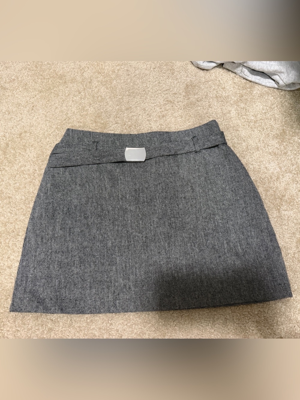 H&M Gray Tailored Mini Skirt